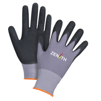 Gants ZX-1 de premi&egrave;re qualit&eacute; compatibles avec les &eacute;crans tactiles, 7/Petit, R&ecirc;vetement Nitrile/Mousse de nitrile, Calibre 15, Enveloppe en Nylon Distribution Industrielle GC