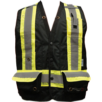 Veste de s&eacute;curit&eacute; ignifug&eacute;e pour arpenteur, Noir, Petit, Polyester Distribution Industrielle GC