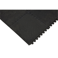 Tapis antifatigue, Lisse, 3' x 3' x 1/2", Noir, Caoutchouc naturel Distribution Industrielle GC