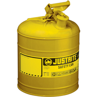 Safety Cans, Type I, Steel, 2 US gal., Yellow, FM Approved/UL/ULC Listed Distribution Industrielle GC