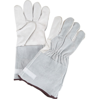 Gants de travail doubl&eacute;s pour l'hiver &agrave; dext&eacute;rit&eacute; ultime, Grand, Paume en Cuir fleur de ch&egrave;vre, Doublure en Molleton Distribution Industrielle GC