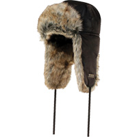 Quilted Synthetic Fur-Lined Hat, Nylon/Fur Lining, X-Large, Black Distribution Industrielle GC