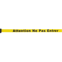 Cartouche de ruban pour assembler votre propre barri&egrave;re de contr&ocirc;le des foules, Attention ne pas entrer, 7', Ruban Jaune Distribution Industrielle GC