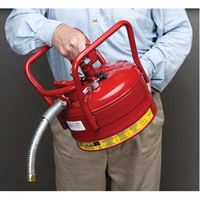 D.O.T. AccuFlow Safety Cans, Type II, Steel, 2.5 US gal., Red, FM Approved Distribution Industrielle GC