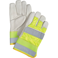 Gants d'ajusteur orange haute visibilit&eacute; &agrave; chaleur sup&eacute;rieure, Grand, Paume en Cuir fleur de vache, Doublure en Thinsulate Distribution Industrielle GC