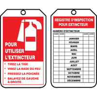 Inspection Tags, Plastic, 3-1/8" W x 5-7/8" H, French Distribution Industrielle GC