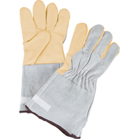 Standard-Duty Snug Wrist Work Gloves, Large, Grain Cowhide Palm Distribution Industrielle GC