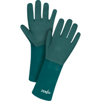 Gants verts &agrave; double enduit, 14" lo, PVC, Doublure en Jersey de coton, 70 mils Distribution Industrielle GC