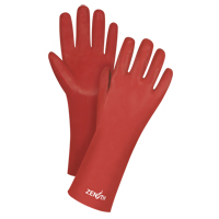 Gants rouges &agrave; fini doux r&eacute;sistants aux produits chimiques, Taille 9, 14" lo, PVC, Doublure en Interlock, 47-mil Distribution Industrielle GC
