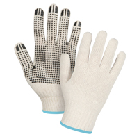 Gants l&eacute;gers tricot&eacute;s &agrave; pois, Poly/coton, Un c&ocirc;t&eacute;, Calibre 7, T-Grand Distribution Industrielle GC
