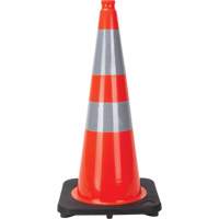 Traffic Cone, 28", Orange, 4" & 6" Reflective Collar(s) Distribution Industrielle GC