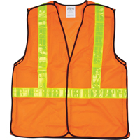 Veste de s&eacute;curit&eacute; pour la circulation d&eacute;tachable en cinq points, Orange haute visibilit&eacute;, Grand, Polyester Distribution Industrielle GC