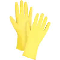 Gants jaune canari de premi&egrave;re qualit&eacute; r&eacute;sistants aux produits chimiques, Taille Petit/7, 12" lo, Latex de caoutchouc, Doublure en Ouat&eacute;e, 15 mils Distribution Industrielle GC