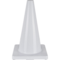 Coloured Traffic Cone, 18", White Distribution Industrielle GC