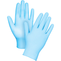 Gants tactiles jetables de calibre m&eacute;dical, Petit, Nitrile/vinyle, 4,5 mils, Sans poudre, Bleu, Classe 2 Distribution Industrielle GC