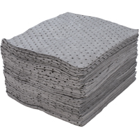 Feuilles absorbantes en fibres fines de premi&egrave;re qualit&eacute;, Universel, 15" x 17", 30 gal. d'absorption Distribution Industrielle GC