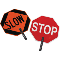 Panneau de signalisation &agrave; deux c&ocirc;t&eacute;s  Stop/Slow  Distribution Industrielle GC