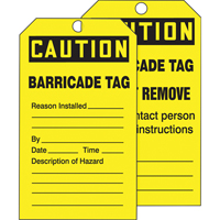 Tags By-The-Roll Safety Tags, Cardstock, 3" W x 6-1/4" H, English Distribution Industrielle GC