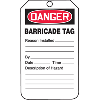 Safety Tags, Plastic, 3-1/4" W x 5-3/4" H, English Distribution Industrielle GC