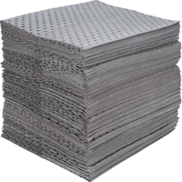Feuilles absorbantes en fibres fines de calibre industriel, Universel, 15" x 17", 40 gal. d'absorption Distribution Industrielle GC
