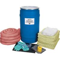 Trousse de lutte contre les d&eacute;versements de premi&egrave;re qualit&eacute;, Mati&egrave;res dangereuses, Baril, Absorbance de 30 gal. US Distribution Industrielle GC