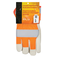 Gants d'ajusteur &agrave; chaleur sup&eacute;rieure orange haute visibilit&eacute;, Grand, Paume en Cuir fleur de vache, Doublure en Thinsulate Distribution Industrielle GC