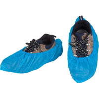 CPE Shoe Covers, Large, Polyethylene, Blue Distribution Industrielle GC