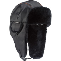 Chapeau de trappeur classique N-Ferno 6802, Doublure en Fourrure synth&eacute;tique, Moyen/Petit, Noir Distribution Industrielle GC