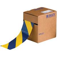 Ruban de marquage pour planchers ToughStripe, 3" x 100', Polyester, Bleu et jaune Distribution Industrielle GC