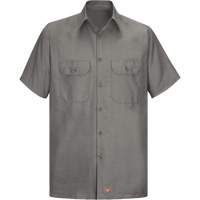 Chemise &agrave; manches courtes en tissu ind&eacute;chirable, Hommes, 3T-Grand, Gris Distribution Industrielle GC