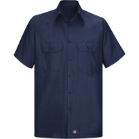 Chemise &agrave; manches courtes en tissu ind&eacute;chirable, Hommes, 3T-Grand, Bleu marine Distribution Industrielle GC