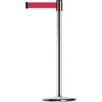 Slimline TensaBarrier&reg; Barrier Post, Steel, 38" H, Red Tape, 7.5' Tape Length Distribution Industrielle GC