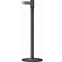 Slimline TensaBarrier&reg; Barrier Post, Steel, 38" H, Black Tape, 7.5' Tape Length Distribution Industrielle GC