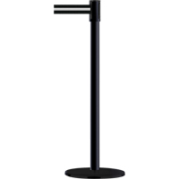 Slimline TensaBarrier&reg; Barrier Post, Steel, 38" H, Black/White Tape, 7.5' Tape Length Distribution Industrielle GC