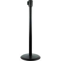 Slimline TensaBarrier&reg; Receiver Post, 38" High, Black Distribution Industrielle GC