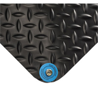 Tapis conducteur d'&eacute;lectricit&eacute; no 786, 2' la x 3' lo x 15/16" &eacute;p, PVC, Losange, Noir Distribution Industrielle GC