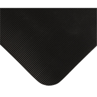 Tapis tr&egrave;s robuste pour panneau de contr&ocirc;le No 720, Ondul&eacute;, 3' x 10' x 5/8", Noir, PVC Distribution Industrielle GC