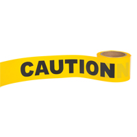 Ruban pour barricade Caution, Anglais, 3" la x 300' lo, 1,5 mil, Noir sur jaune Distribution Industrielle GC