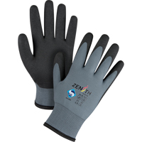 Gants enduits de premi&egrave;re qualit&eacute; ZX-30°, 8/Moyen, R&ecirc;vetement PVC, Calibre 15, Enveloppe en Nylon Distribution Industrielle GC