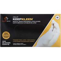 KeepKleen&reg; Disposable Medical Exam Grade Gloves, Large, Latex, 5-mil, Powder-Free, White, Class 2 Distribution Industrielle GC