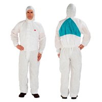 Protective Coveralls, 4X-Large, White, Polypropylene/SMS Distribution Industrielle GC
