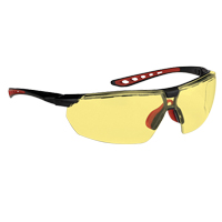 Lunettes de s&eacute;curit&eacute; s&eacute;rie Falcon Dynamic, Lentille Ambr&eacute;e, Antibu&eacute;e, ANSI Z87+/R&eacute;pond ou surpasse la norme CSA Z94.3 Distribution Industrielle GC
