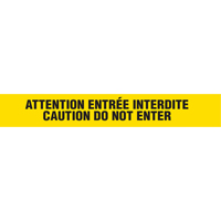 Rubans pour barricades, Bilingue, 3" la x 1000' lo, 3 mils, Noir sur jaune Distribution Industrielle GC