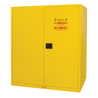 Armoire pour entreposage de barils &agrave; la verticale, Capacit&eacute; de 110 gal. US, 2 barils, Jaune Distribution Industrielle GC