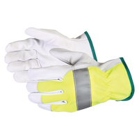Endura&reg; Hi-Viz Reflective Driver's Gloves, Large, Grain Goatskin Palm Distribution Industrielle GC