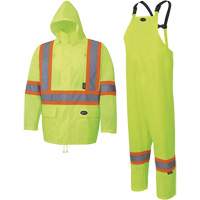 5619 150D Oxford Rain Suit, Polyester, 2X-Large, High Visibility Lime-Yellow Distribution Industrielle GC