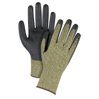 Gants &eacute;lastiques sans coutures r&eacute;sistants &agrave; la coupe noir & jaune, Taille Grand/9, Calibre 13, Rev&ecirc;tement Mousse de nitrile, Enveloppe en Aramide, ASTM ANSI niveau A6 Distribution Industrielle GC