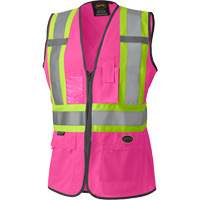 139PK Veste de s&eacute;curit&eacute; pour femme, Rose, T-petit, Polyester Distribution Industrielle GC