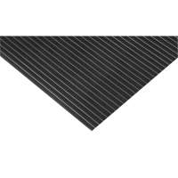 Tapis &agrave; nervures larges, Essuie-pieds, 3' x 75' x 1/8", Noir Distribution Industrielle GC
