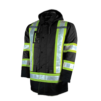 Parka de s&eacute;curit&eacute; doubl&eacute;, Noir, Grand Distribution Industrielle GC